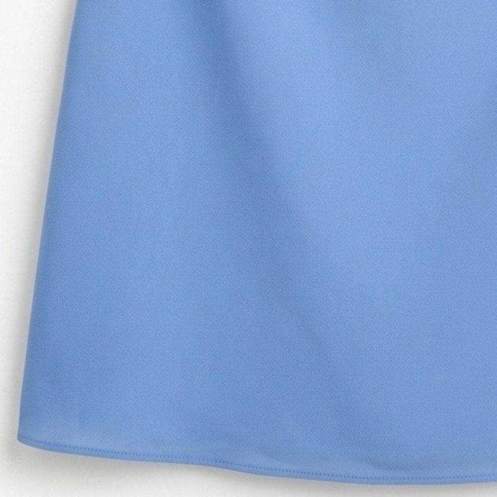 Reformation Cowl Neck Sleeveless Mini Dress Womens Size 8 Blue Crepe Sustainable - Picture 7 of 14